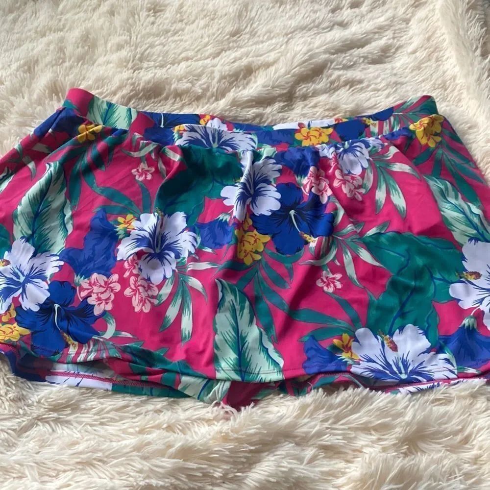 Lane Bryant Cacique SWIM skirt panties shorts 28